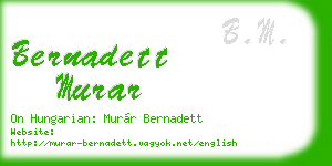 bernadett murar business card