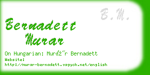 bernadett murar business card